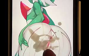 Spaying a load on Gardevoir's ass