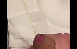 Cum in the bathroom, this happen when I didn't fuck in a week