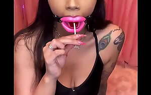 Slut with Oral Fixation Loves Lollipops