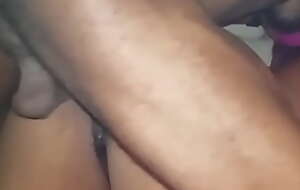 Hot ebony coulpe fuck in their car until he nutts