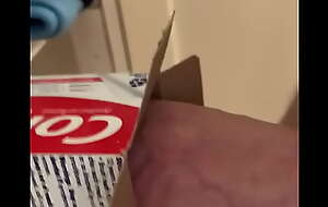Big cock fucking a toothpaste box