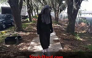 Muslim woman going for a walk