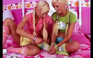Blonde teen little laney and lesbo play with Lil Lexy