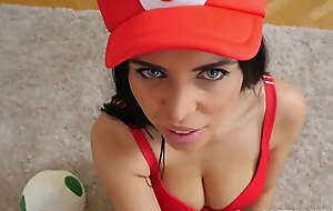 Watch exotic busty MILF pornstar Kira Queen in Super Mario cosplay porn
