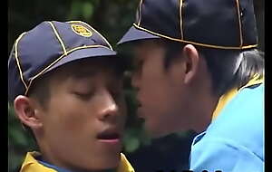 Asian scout rimmed and sucked off by twink before anal