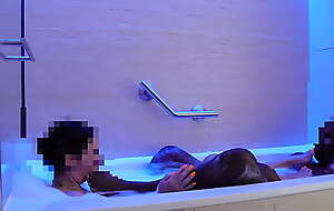 Interracial Couple In Luxury Hotel Bathtub Washing And Sucking Each Other Toes