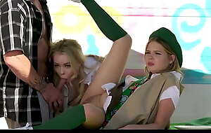 AnytimeTeen - Tiny Freeuse Teen Girl Scouts Stepdaughters Freely Used By Stepdad At Cookie Stand - Coco Lovelock, Haley Spades, Jack Vegas