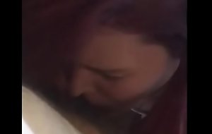 Redhead Teen BBW Giving her BF the Pulsation Blowjob of his lifetime
