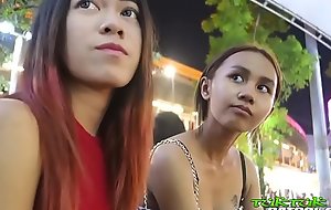 Domineer close-mouthed 18yo Thai hottie with Bangkok bubble-butt hot goods rides tuktuk ft. Affiliated to