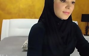 Arab hijab slut gang  and masturbation on cam
