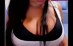 massive boobs increased by areola shown on cam