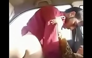 The man hot girl oral in car
