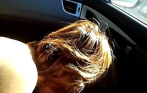 Flowers giving a irrumation in her car 5