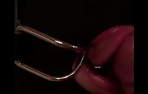 Hooded girlfriend with ring with tongue in cheek sucks cock for facial