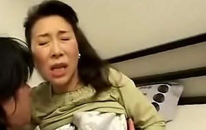 Japanese Asian Mature Old lady loves will not hear of Sons Dick in will not hear of Puyy