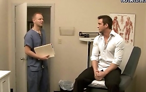 Reckless gay doctor engulfing a hard cock